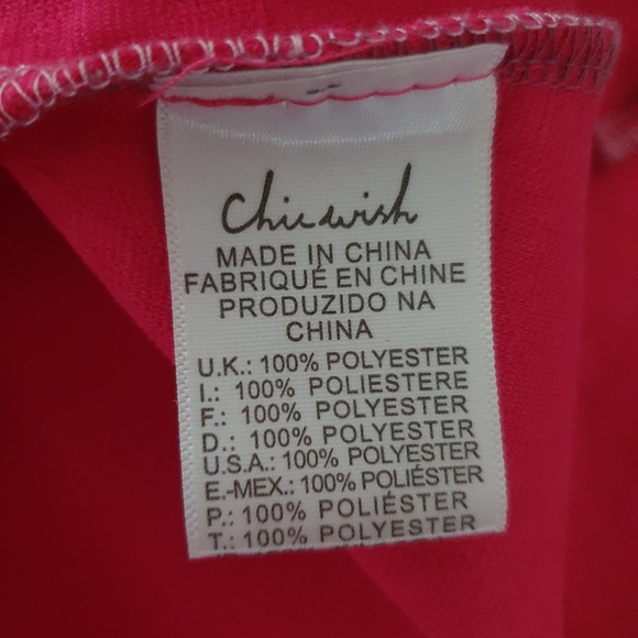 Chic Wish hot pink skirt with embossed rose pattern - size XL - Picture 5 of 5